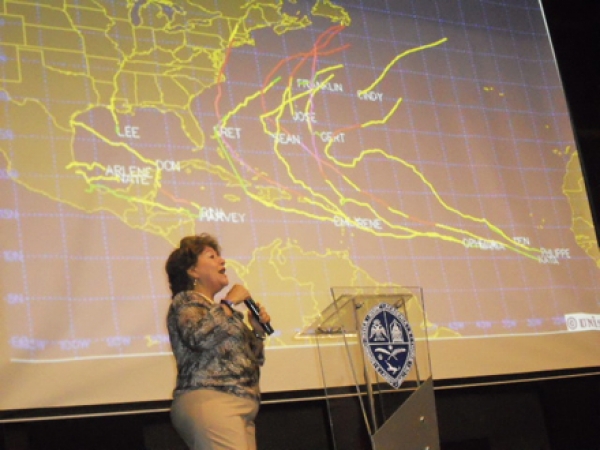 Ingeniera Gloria Ceballos, directora de la Oficina Nacional de Meteorología (ONAMET).