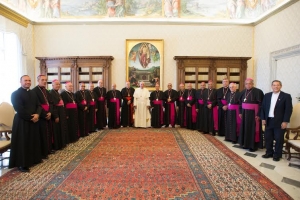 Obispos dominicanos visitan al Papa Francisco en Limina: 