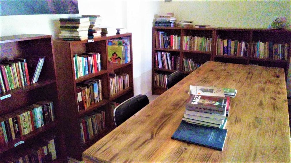Parte de los libros de la Biblioteca del Foro Cultural de Jarabacoa, que solicita, sin respuesta, integrarlos a la Casa de la Cultura para que puedan servir a la juventud y profesores.