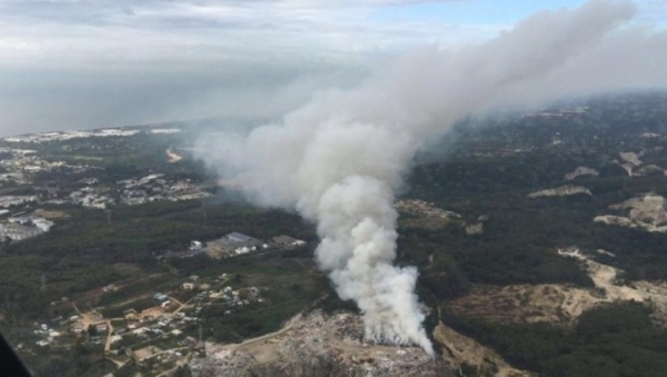 Incendio afecta parte del vertedero de Haina: 
