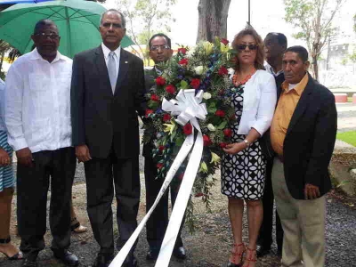 Consulado dominicano en PR deposita Ofrenda floral 151 aniversario de la Restauración