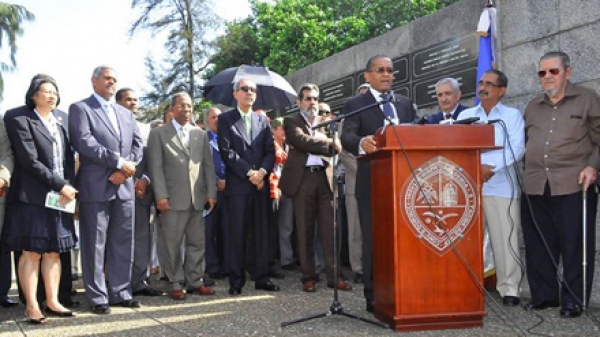 La Universidad Autónoma de Santo Domingo (UASD) rindió este jueves un homenaje a los expedicionarios del 14 de Junio.