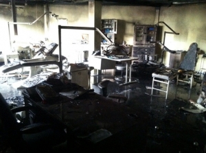 Incendio afecta área de odontología del Hospital Juan Pina San Cristóbal: 