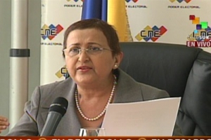 La presidenta del Consejo Nacional Electoral de Venezuela (CNE), Tibisay Lucena, realizó anuncios importantes sobre el proceso electoral del país y ofreció un balance sobre el estado actual de los preparativos comiciales para el 14 de abril próximo.