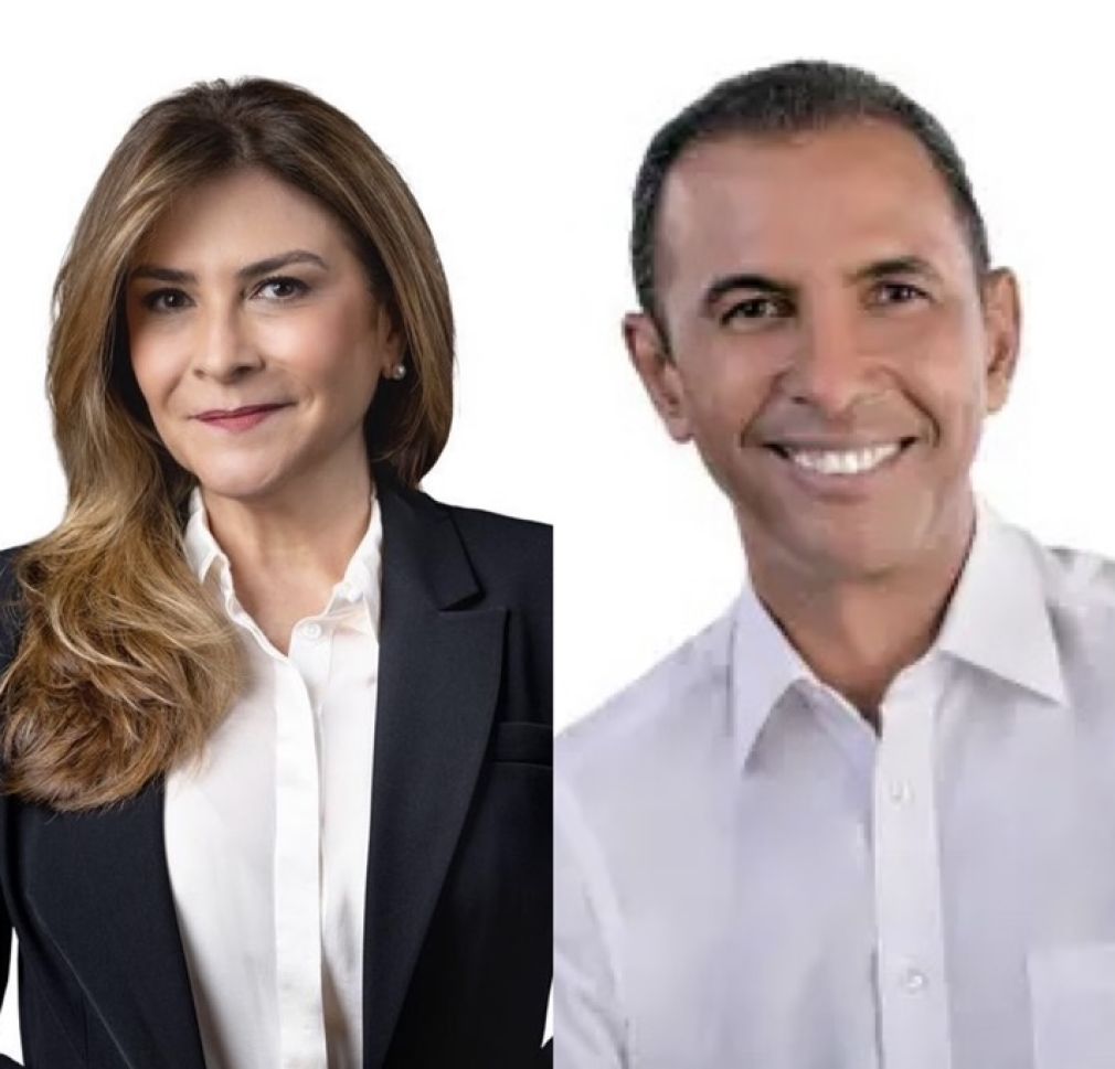 Carolina Mejía (PRM) y Domingo Contreras (PLD), candidatos a la alcaldía del Distrito Nacional.