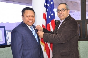 Monchy Rodríguez se reúne con dos Alcaldes en los EEUU