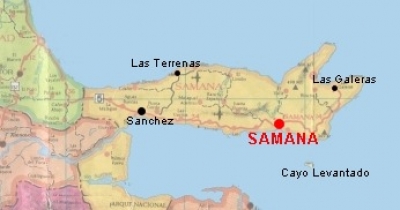Ubicación de Samana en el mapa de República Dominicana