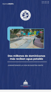 Dos millones de dominicanos mas reciben agua - INAPA