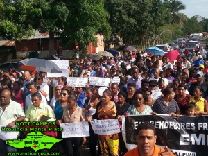 Cientos marchan en Don Juan contra la delincuencia