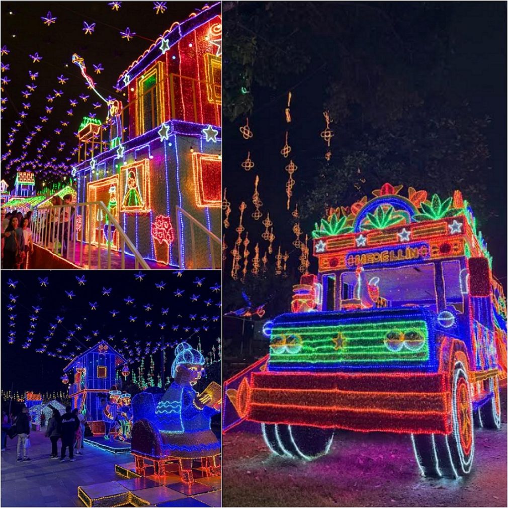 Las luces navideñas forman parte esencial de la época navideña en Medellín.