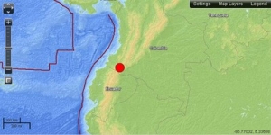 El sismo se produjo cerca de la frontera entre Colombia y Ecuador. 