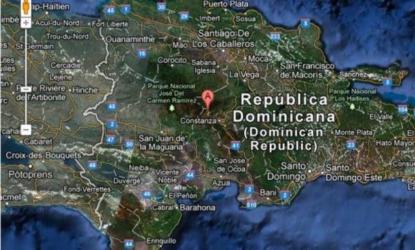 Mapa de la República Dominicana ubicacion de Constanza