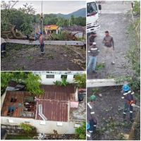Varias viviendas sufrieron daños, principalmente por la pérdida de techos.