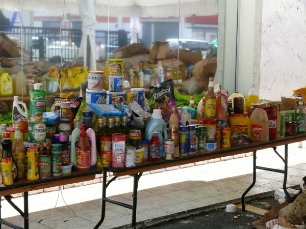 Productos decomisados.