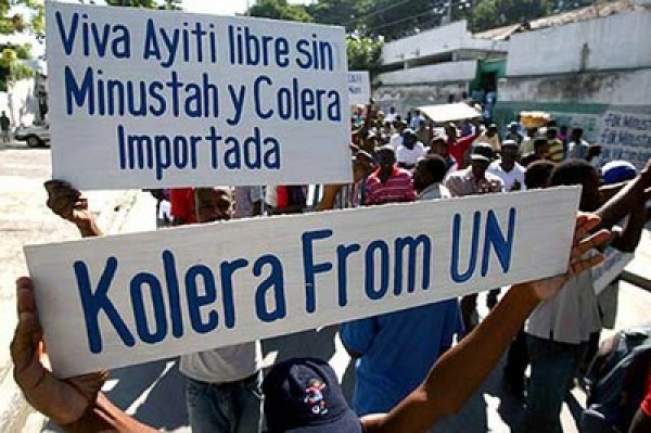 Haitianos exigen a la ONU que responda a sus reclamos de indemnizaciones.