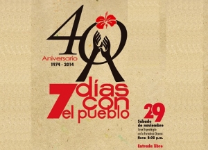 Artistas confirman participarán en conmemoración del 40 aniversario de "7 Días con el Pueblo"