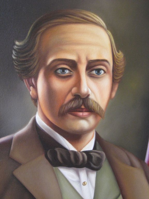 Pintura de RAFAEL TORRES (Rafael De Jesús Rodriguez) interpretando a Juan Pablo Duarte.