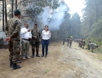 MOPC se integra a trabajos extinción de fuego en Valle Nuevo