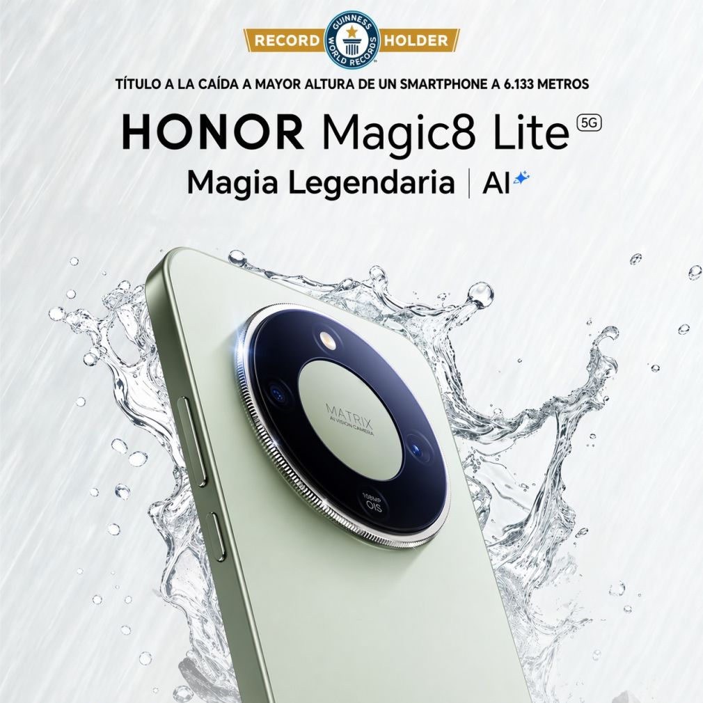 El nuevo HONOR Magic8 Lite rompe el título de GUINNESS WORLD RECORDS por la caída más alta de un smartphone y redefine la resistencia en la gama media.