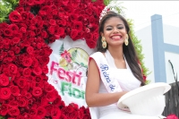 La Reina del Festival de las Flores en Jarabacoa.