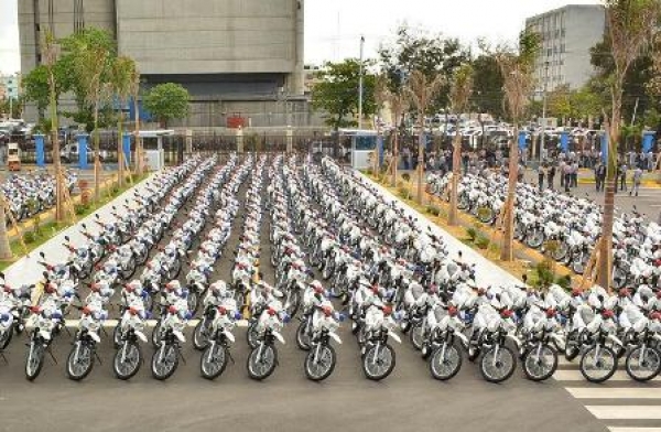 Policía Nacional recibe 390 nuevas motocicletas para atender al 9.1.1