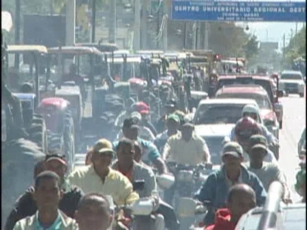 Productores agrícolas marchan piden al gobierno fijar precios de las habichuelas San Juan