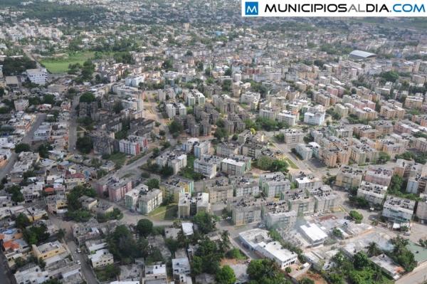Vista aérea del sector Invivienda en el municipio Santo Domingo Este.