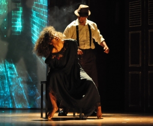 Escena de la obra teatral Andrea Evangelina, que se estrena el viernes próximo  en la sala Che Guevara, de Casa de las América, Cuba.