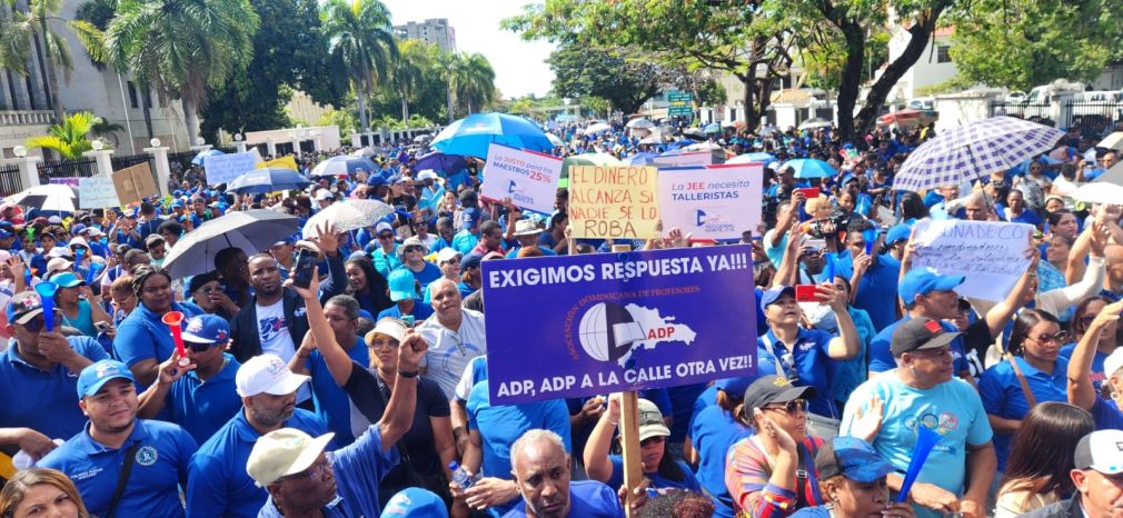 Foto de archivo de la protesta realizada por los profesores el 23 de marzo de 2024.