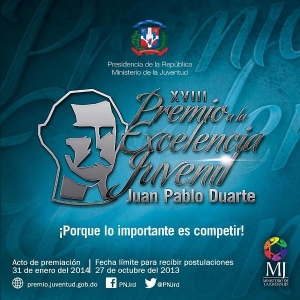 Entregaran hoy premio a la excelencia juvenil Juan Pablo Duarte en Barahona
