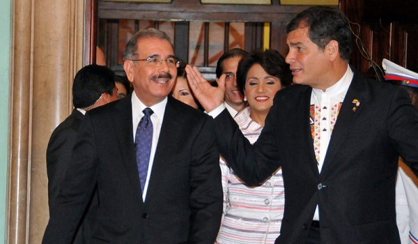 Danilo Medina y Rafael Correa. 