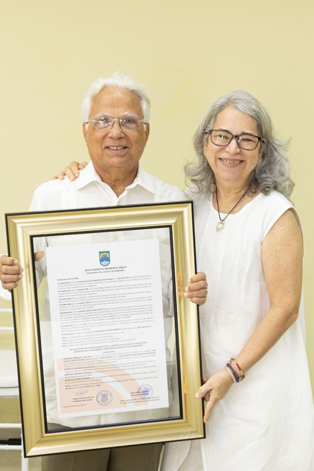 López agradeció el reconocimiento y dijo que lo recibe con humildad.