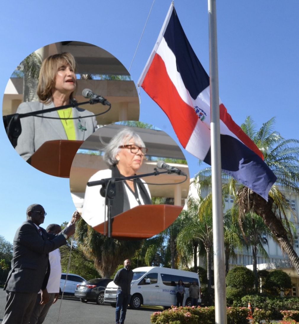 La vicerrectora de extensión de la UASD, maestra Rosalía Sosa y la maestra Teresa Espaillat.