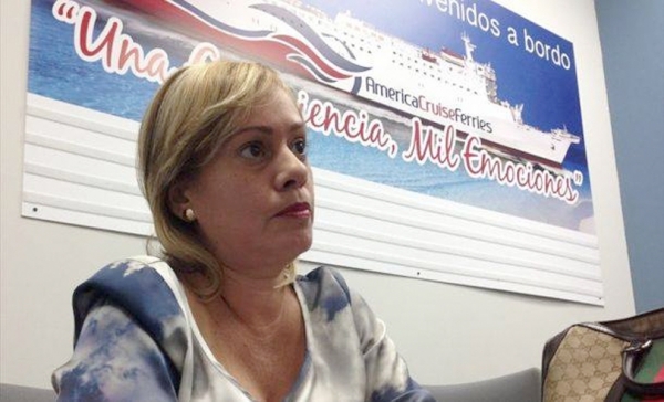 Patricia Collazo, encargada de Relaciones Públicas de la empresa American Cruise Ferries que opera el barco Caribbean Fantasy desde República Dominicana hacia Puerto Rico y viceversa.