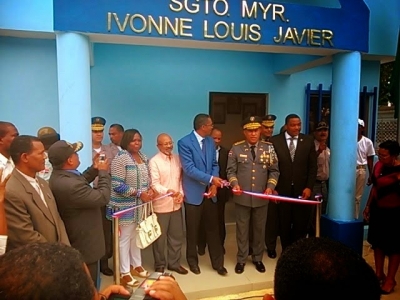 Jefe de Policia Nacional inaugura cuartel policial en Guaymate