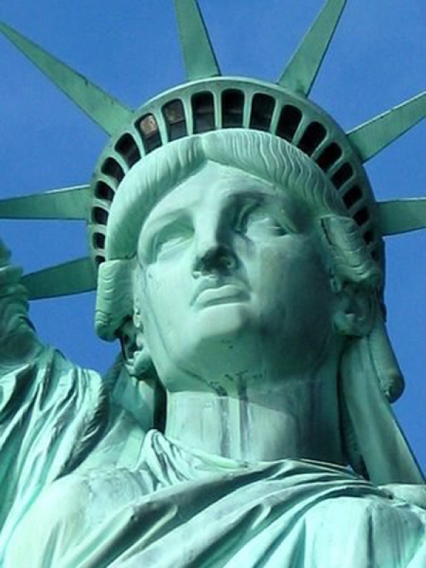 Estatua de la Libertad en los Estados Unidos.