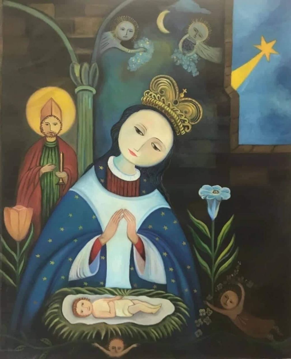 Reproducción fiel de Virgen de la Altagracia de Clara Ledesma.