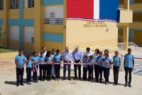 El presidente Luis Abinader y el ministro de Educación, Luis Miguel De Camps, encabezaron la inauguración de la obra.