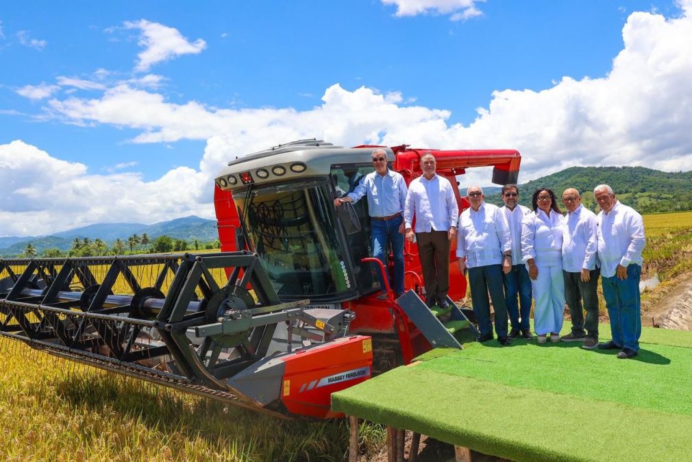 El lanzamiento del inicio de la cosecha de arroz fue encabezado por el presidente Luis Abinader.