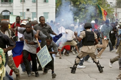 Protesta en Puerto Principe 