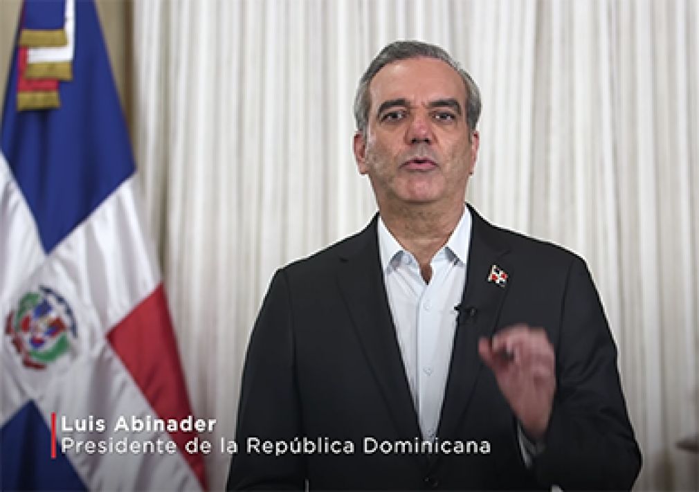 Presidente Luis Abinader en su alocución al país  para anunciar el fin de las restricciones por Covid-19.