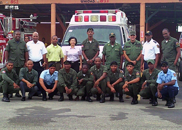 Equipo del Centro de Operaciones de Emergencias de San Luis.