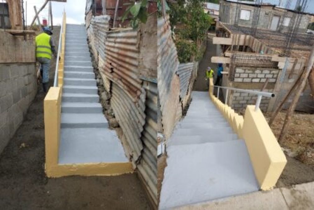 El sector «EL BRISAL 2do» se llena de alegría al ver terminado en toda la expresión de la palabra sus escalones peatonales