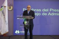 El licenciado Manuel Gutiérrez, presidente del Consejo de Administración, informa de los resultados obtenidos por Coopseguros EN 2024. Foto suministrada.