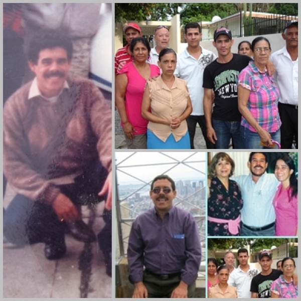 Mosaico de fotos de los familiares del ingeniero José Rafael Sánchez Valerio compartiendo en diferentes momentos de la vida.