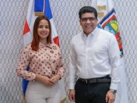 Wendy Cepeda, alcaldesa del distrito municipal de San Luis y Dío Astacio, alcalde de Santo Domingo Este.