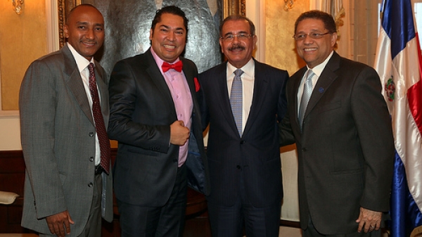 Presidente Medina recibe a Domingo Bautista y a Frederick Martínez
