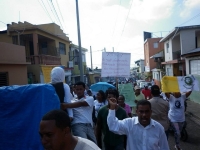 Marchan en Tierra Dura, Moca, reclamando solución a problemas