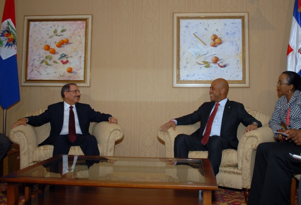 Danilo Medina, presidente de la República Dominicana y Michel Martelly, presidente de Haití.