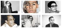 Orlando Martínez, mártir de la libertad de prensa; Ramón Marrero Aristy, mártir de la libertad de prensa; Narciso González, (Narcisazo) Mártir de la Libertad de Prensa; Orlando Gil (Foto AGN); Gregorio García Castro (Fuente: Listin Diario) y Luis Reyes Acosta de Listín Diario.
